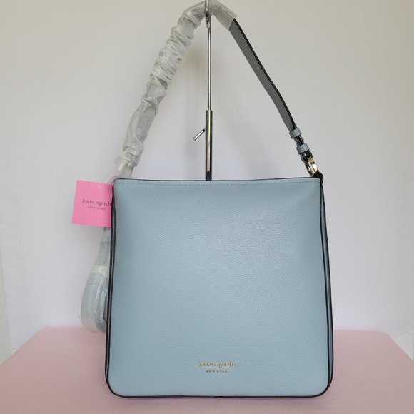 KATE SPADE Hudson Pebbled Leather Large Hobo Bag- Ocean Beach color 🎈$198.⭐ - Picture 6 of 16